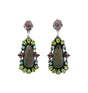 Pair of earrings with gemstones on a white background