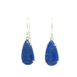Prong Set Lapis Lazuli Cabochon Dangle Earrings