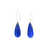 Prong Set Lapis Lazuli Cabochon Dangle Earrings