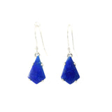 Prong Set Lapis Lazuli Cabochon Dangle Earrings