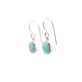 Larimar Rectangle Rounded Dangle Earrings