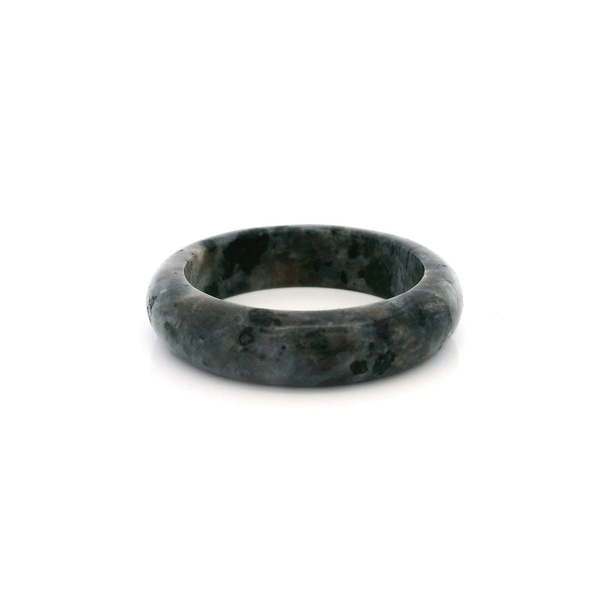 Larvikite Gemstone Ring - Solid Stone Carving