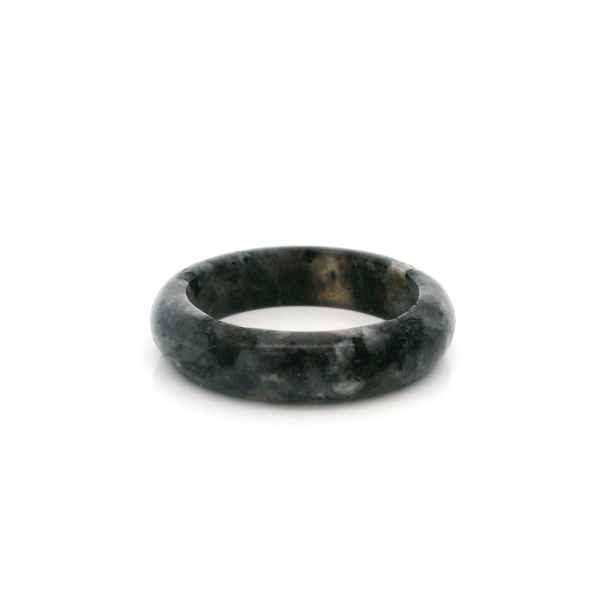 Larvikite Gemstone Ring - Solid Stone Carving