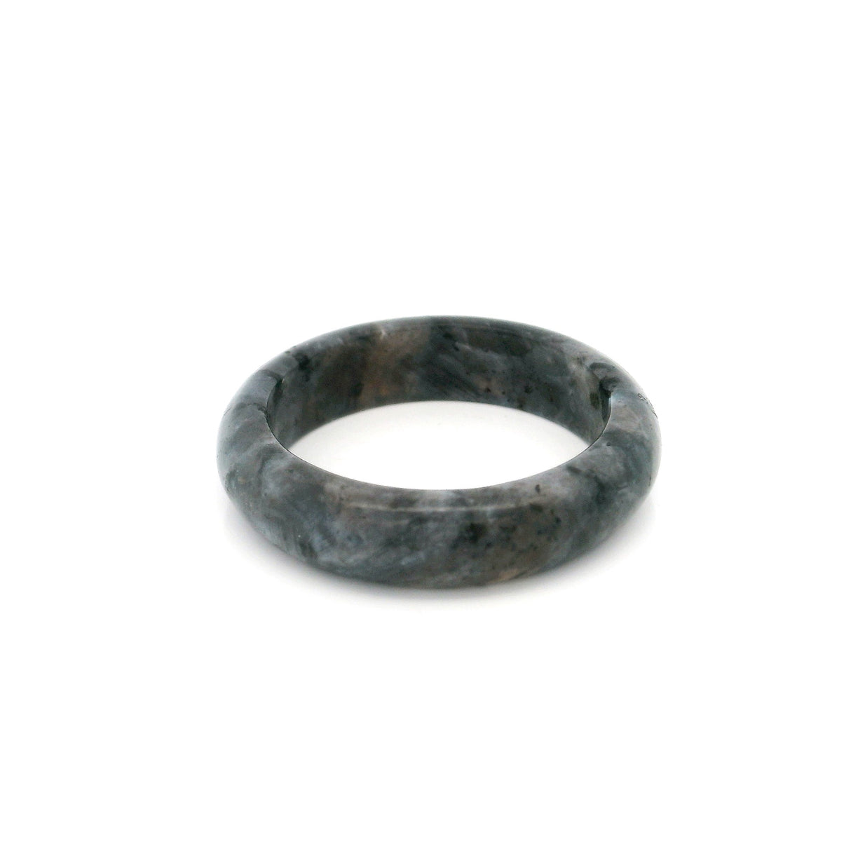 Larvikite Gemstone Ring - Solid Stone Carving