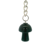 Moss Agate Mushroom Keychain