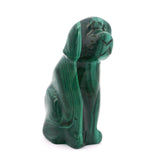 Malachite Animal Carving - Sitting Dog