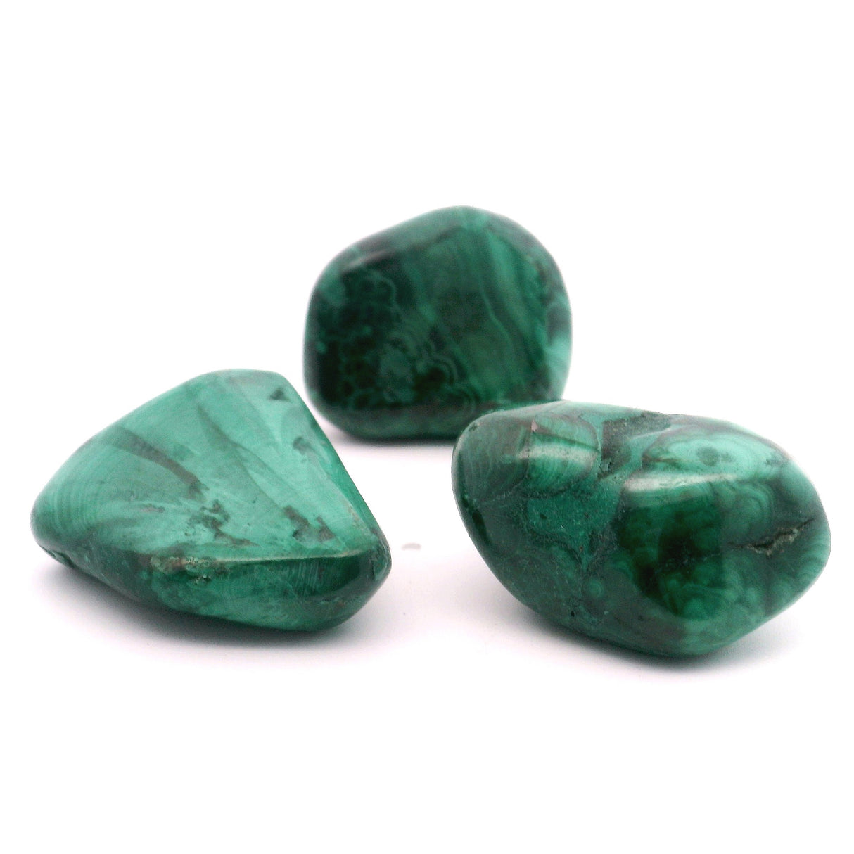 Tumbled Malachite - Deep Green