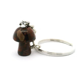 Mahogany Obsidian Mushroom Keychain