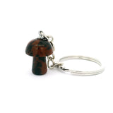 Mahogany Obsidian Mushroom Keychain
