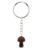 Mahogany Obsidian Mushroom Keychain