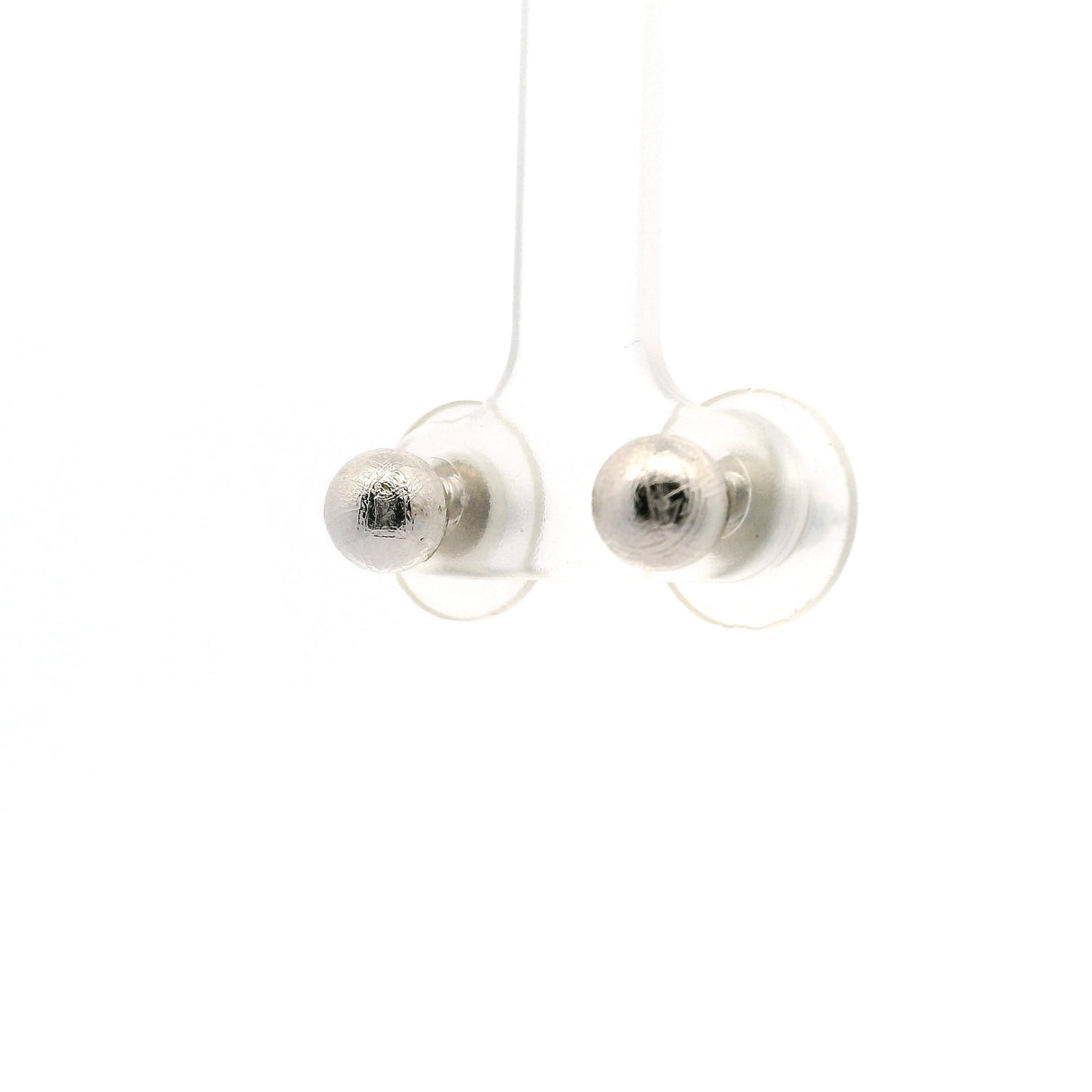 Munionalusta Meteorite Earring Studs with White Gold Vermeil - 5mm Rounds