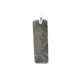Muonionalusta Meteorite Pendant (Non-Plated) Clear Coated With Pinch Bail