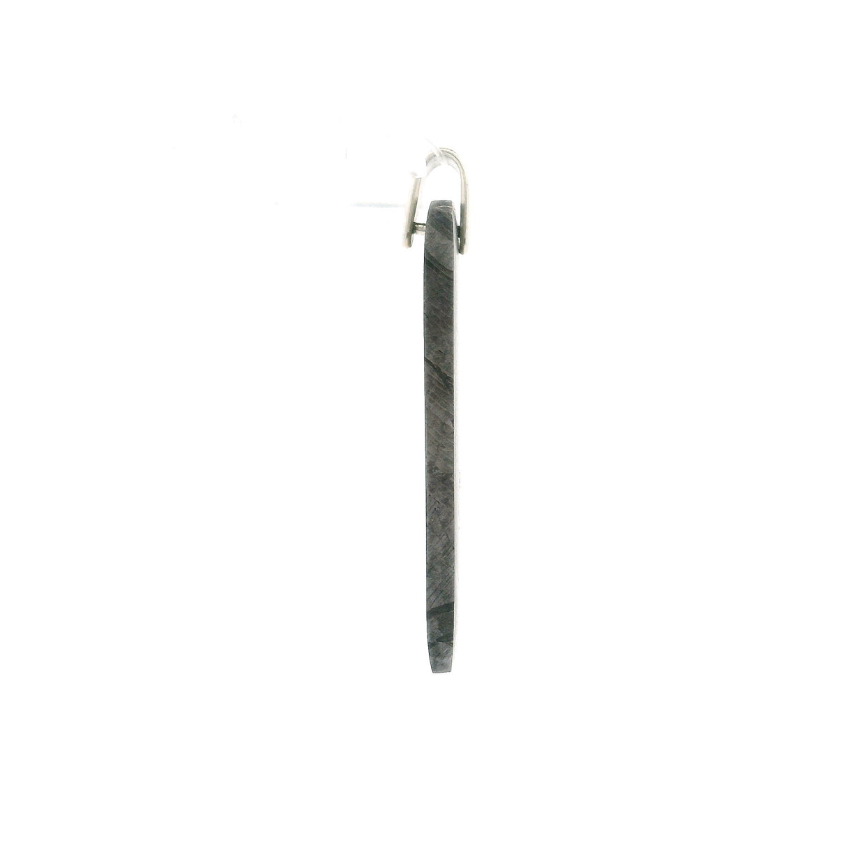 Muonionalusta Meteorite Pendant (Non-Plated) Clear Coated With Pinch Bail