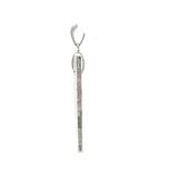 Muonionalusta Meteorite Pendant -Rhodium Plated with Pave Cz in Pinch Bail