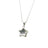 Munionalusta meteorite star pendant in white gold vermeil bezel on a fine rope chain