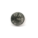 Muonionalusta Meteorite Ring with White Gold Vermeil - Round