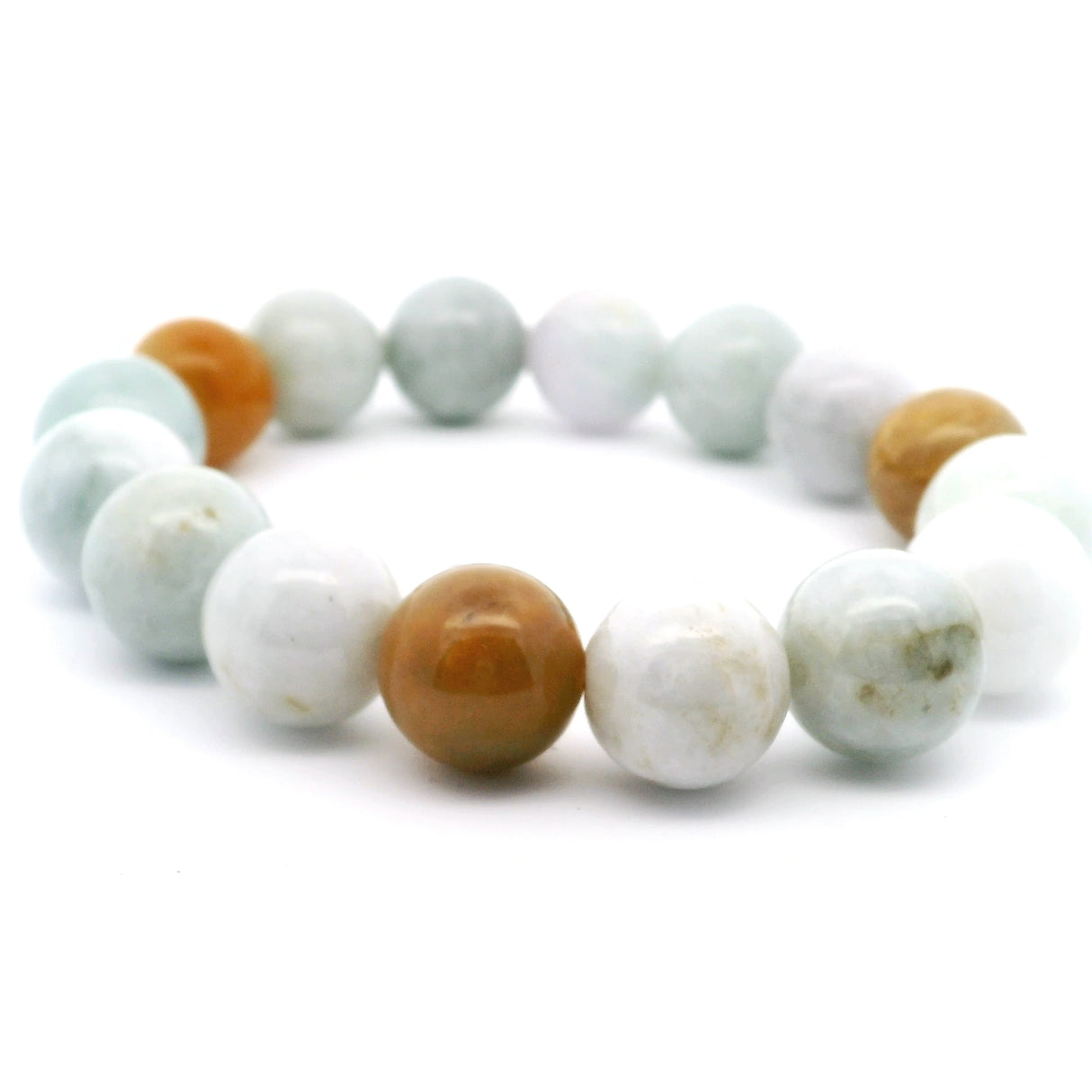Jade Beaded Bracelet 12mm-14mm Rounds
