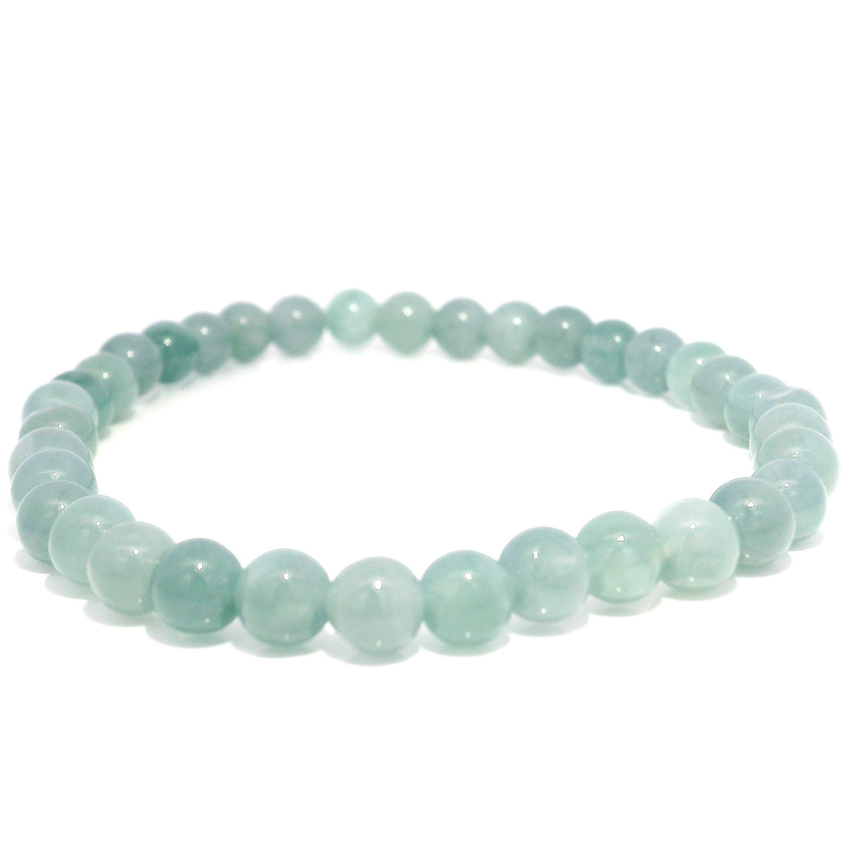 Nephrite Jade Beaded Bracelet - 5.5-6mm Rounds