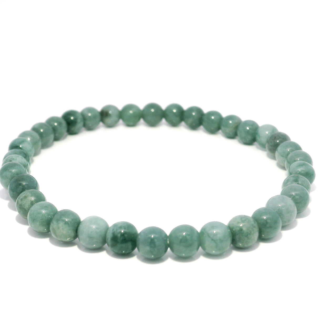Nephrite Jade Beaded Bracelet - 5.5-6mm Rounds