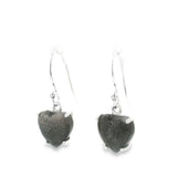 Prong Set Sheen Obsidian Cabochon Dangle Earrings on Frech Wires