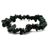 Black Obsidian Chip Beaded Bracelet
