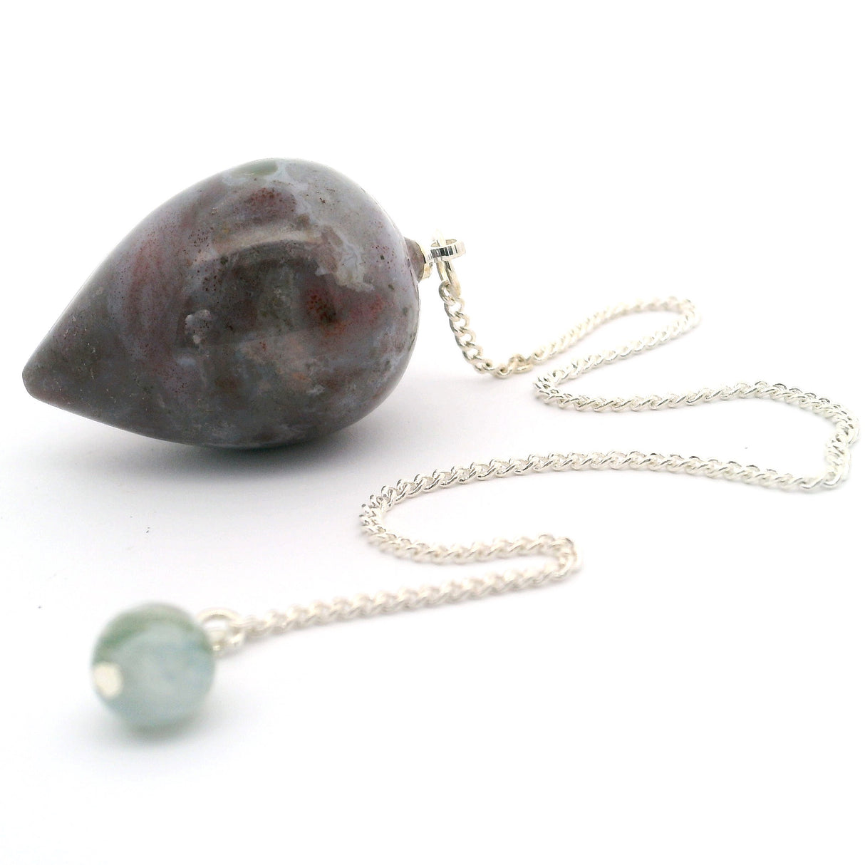 Ocean Jasper Droplet Gemstone Pendulum