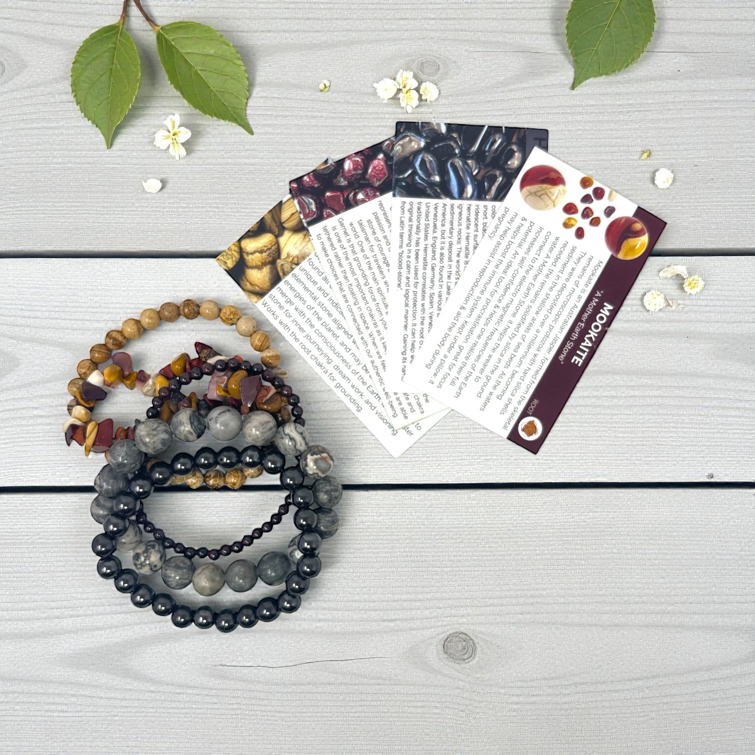 Grounding Intention Beaded Bracelet Set of 5