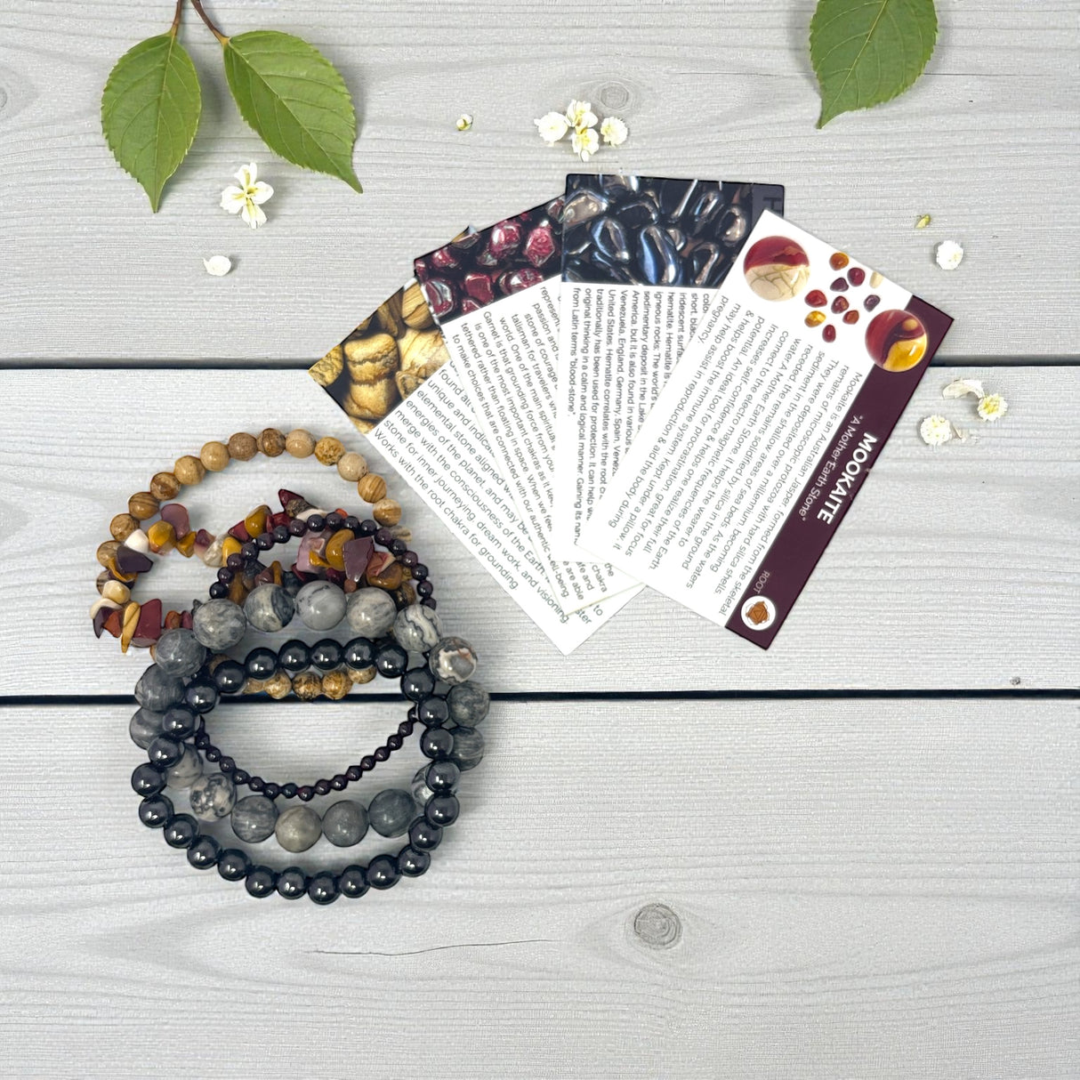 Grounding Intention Beaded Bracelet Set of 5