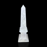 Medium Clear Quartz Obelisk with Rainbow Inclusions
