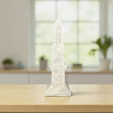 Medium Clear Quartz Obelisk with Rainbow Inclusions