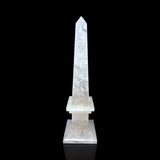 Clear Quartz Obelisk with Milky Base