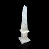 Clear Quartz Obelisk with Milky Base