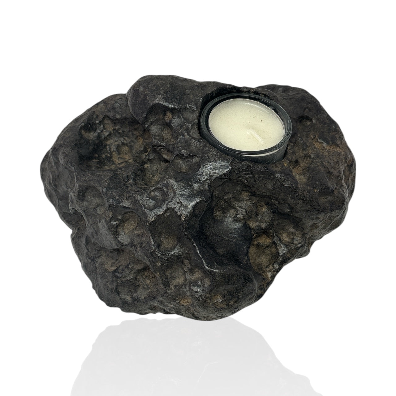 Basalt Freeform Candle Holder - Single Glass Tealight