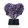 Amethyst Crystal Heart On Fitted Rectangle Stand