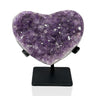 Amethyst Crystal Heart On Fitted Rectangle Stand