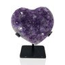 Amethyst Crystal Heart On Fitted Rectangle Stand