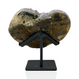 Amethyst Crystal Heart On Fitted Rectangle Stand