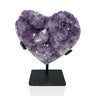 Amethyst Crystal Heart On Fitted Rectangle Stand