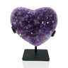 Amethyst Crystal Heart On Fitted Rectangle Stand