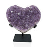 Amethyst Crystal Heart On Fitted Rectangle Stand