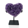 Amethyst Crystal Heart On Fitted Rectangle Stand