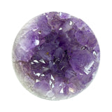 Amethyst Crystal Sphere with Glistening Sheen & Large Crystal Feature on Lucite Ring Stand
