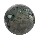 Amethyst Crystal Sphere with Glistening Sheen & Large Crystal Feature on Lucite Ring Stand