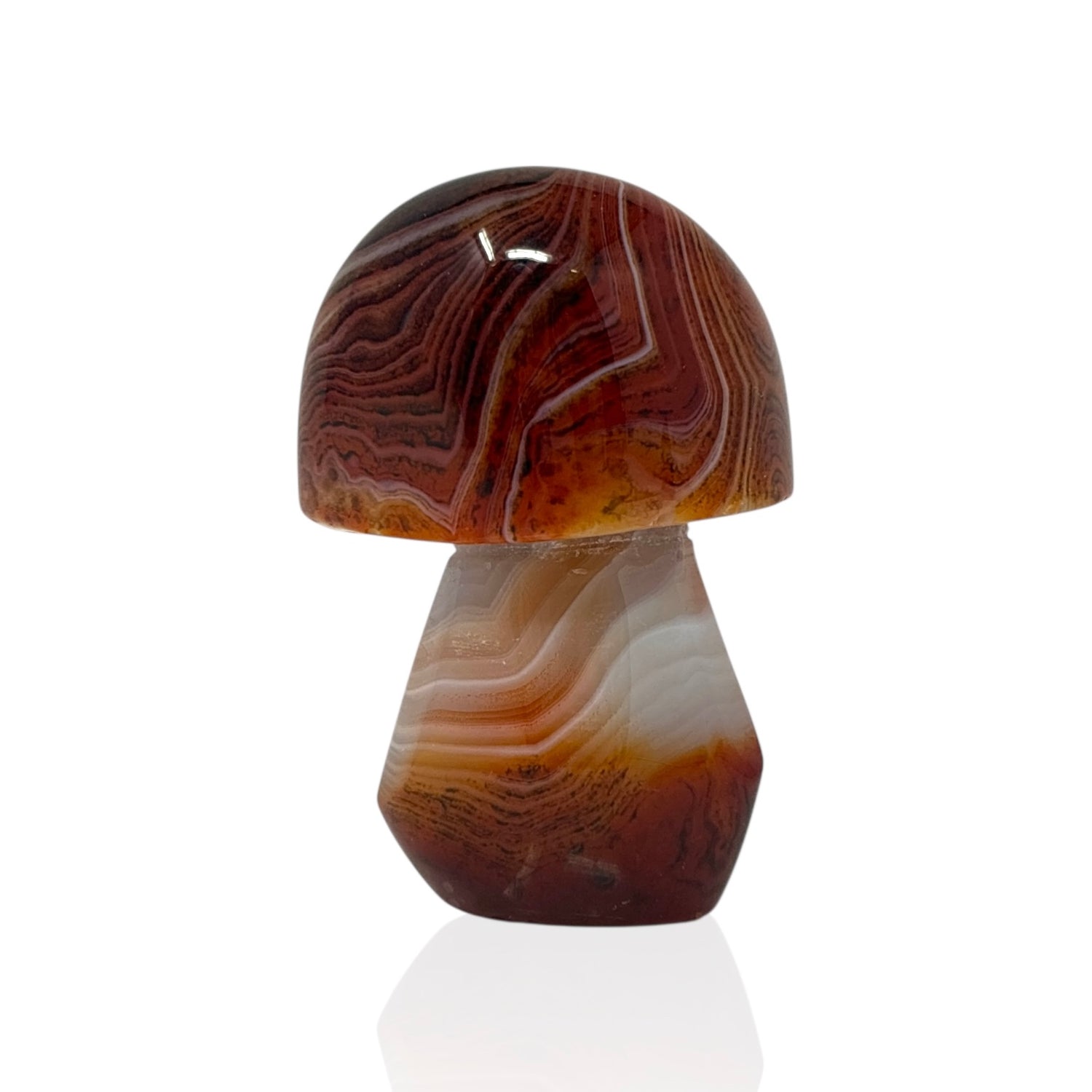 Red Sardonyx Mushroom Carving