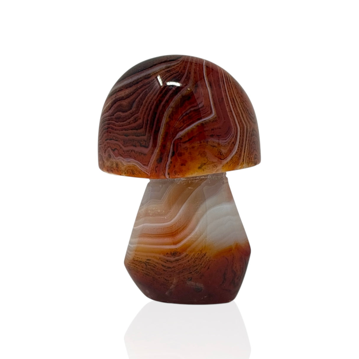Red Sardonyx Mushroom Carving