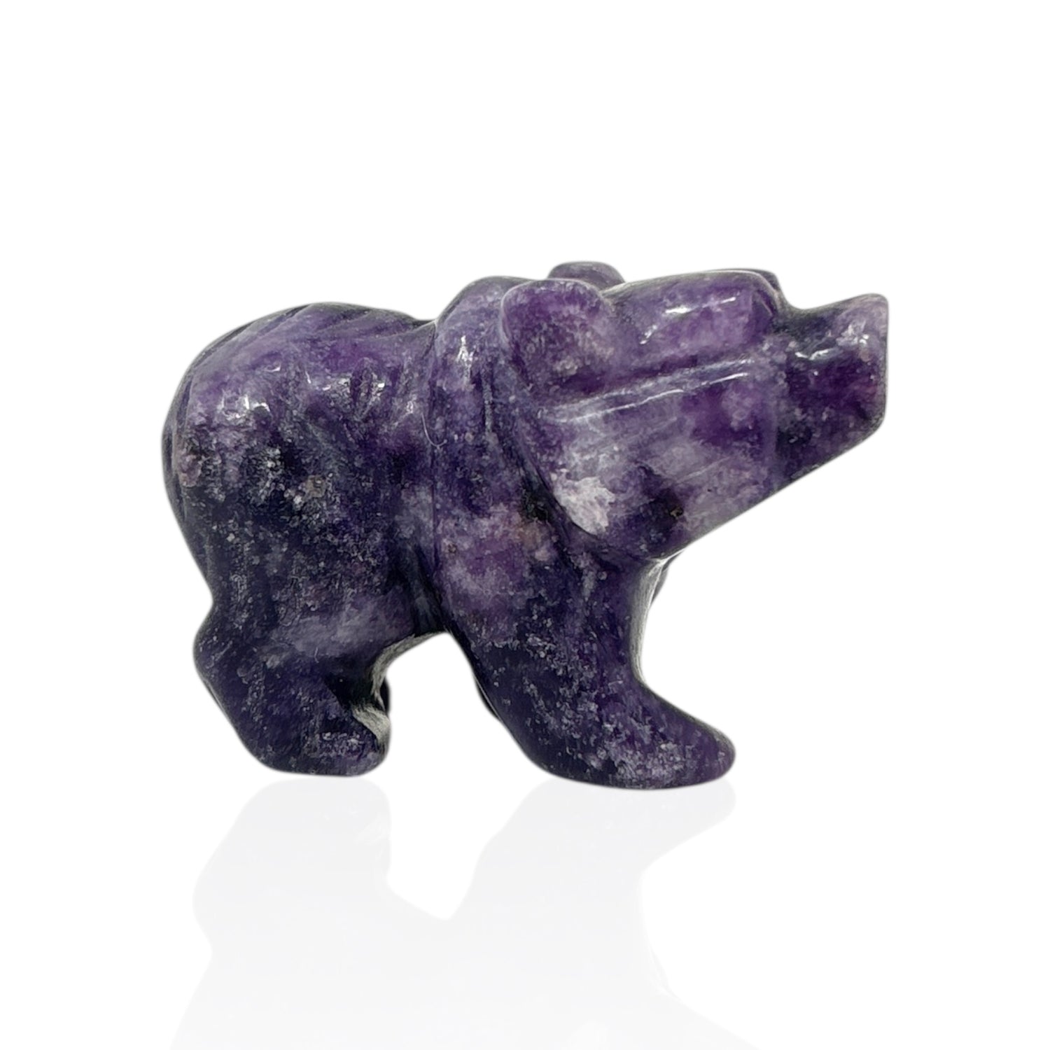 Lepidolite Bear Carving