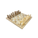 Jeu d'échecs mexicain en onyx sculpté à la main - Petit 7,5"