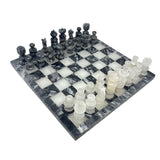 Hand Carved Mexican Onyx Stone Chess Set - Medium 10.5"