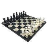 Hand Carved Mexican Onyx Stone Chess Set - Large 14"