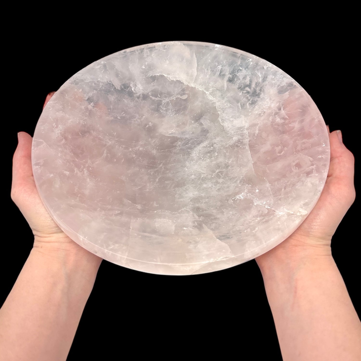 Medium Rose Quartz Bowl - Round